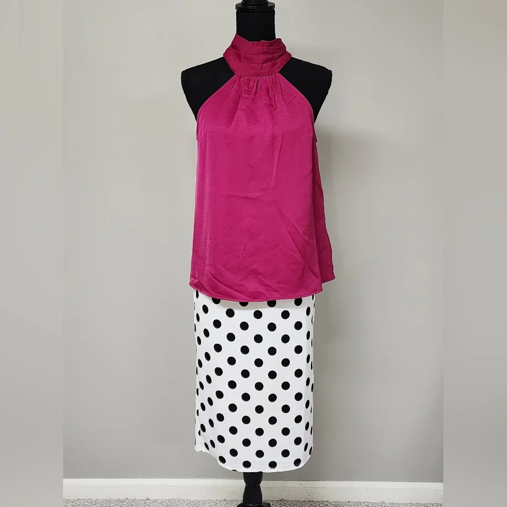 🔥NWT🔥SZ XSMALL Women's Satin Halter Top - A New Day - Picture 7 of 9